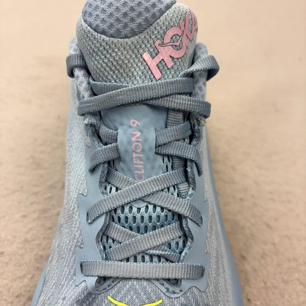 Hoka One One Clifton 9 Shoes Womens Size 11 Blue Running Sneakers Cushioned
